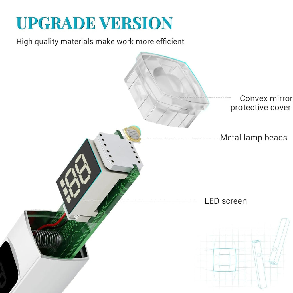 Portable Salon UV LED Nail Lamp Rechargeable Quick Dry Nail Dryer Machine For Manicure Mini Flashlight Pen With Touch Screen