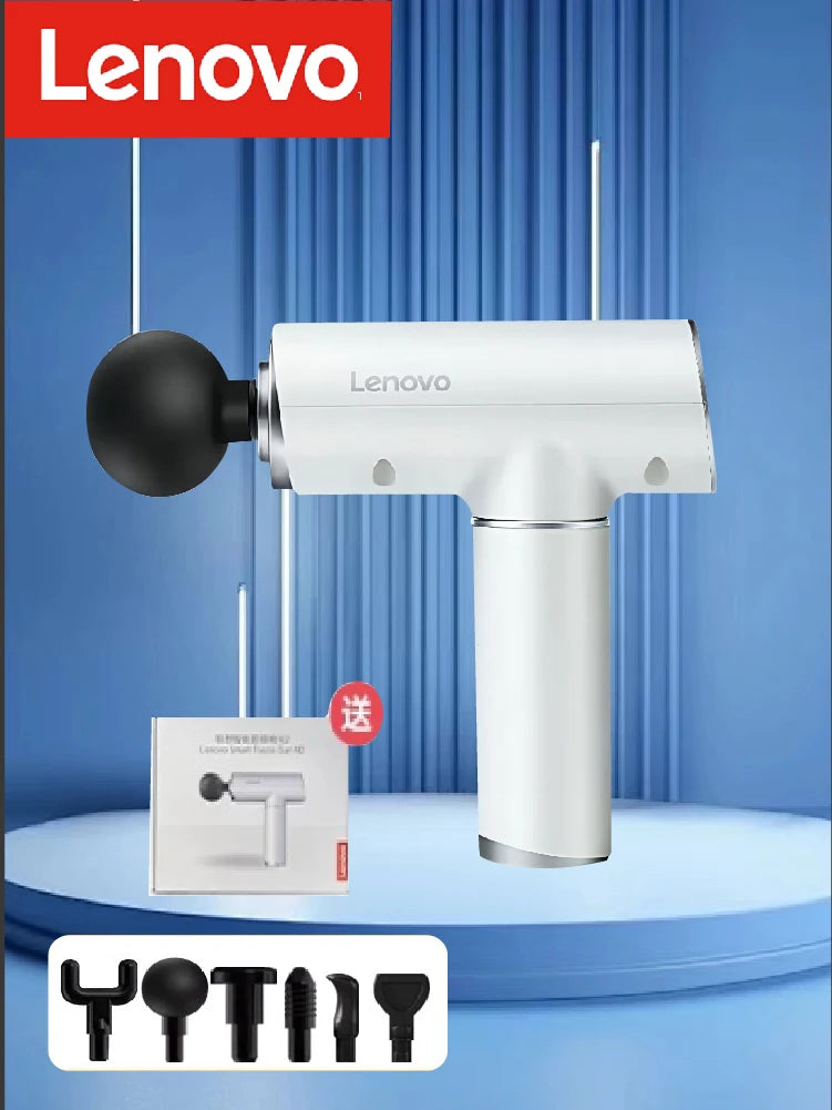 Lenovo 6 Heads Fascia Gun Professional Grade Mini Silent Sports Relaxation Massager 5th Gear Deep Tissue Electric Massage Gun