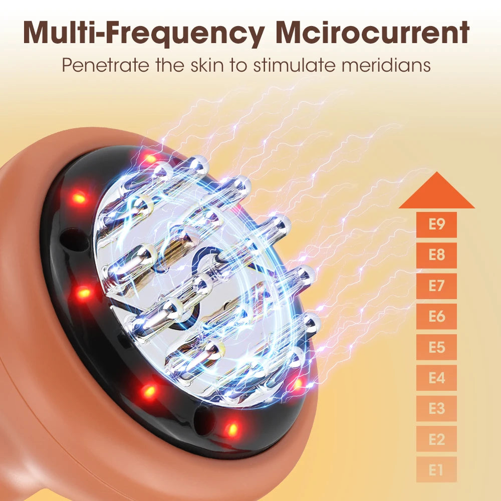 Electric Cupping Machine Scraping Device Meridian Brush Universal Home Massage Tool for Whole Body Relaxation And Stress Relief