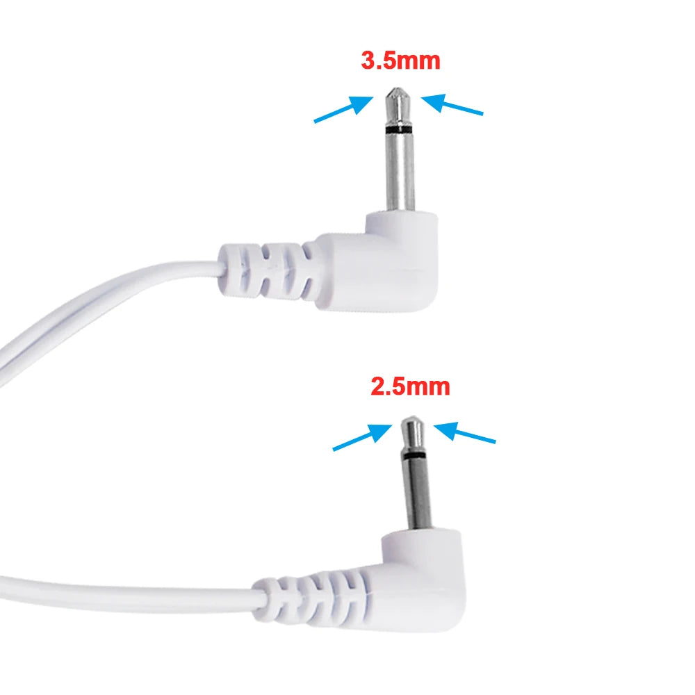 2 Way+4-Way Electrode Wire Button Cable For EMS Muscle Stimulator Electrode Pads TENS Unit Massage Machine Lead Wires Cables