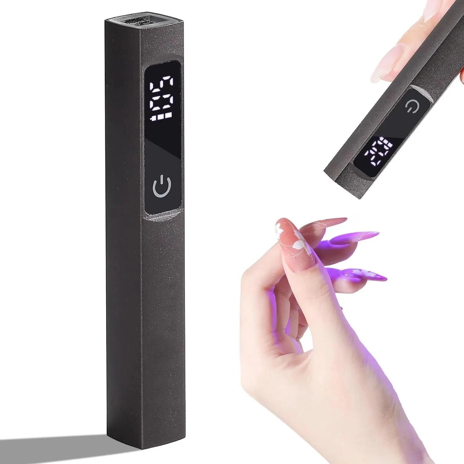 Portable Salon UV LED Nail Lamp Rechargeable Quick Dry Nail Dryer Machine For Manicure Mini Flashlight Pen With Touch Screen