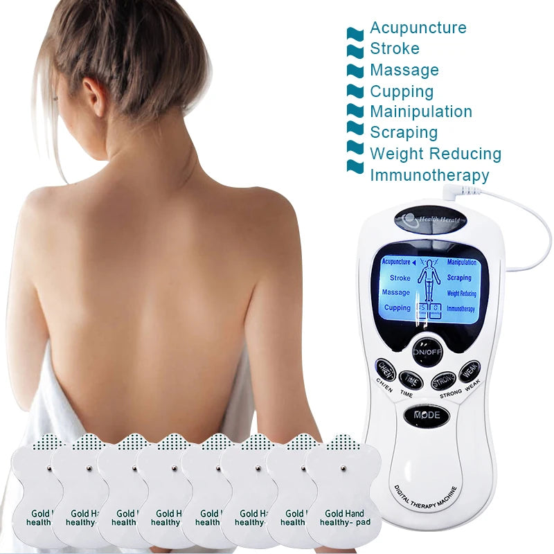 Muscle Stimulator EMS Body Massager Massage Relax Neck Back Shoulder Hand Pain Relief Tens Unit Digital Therapy Device