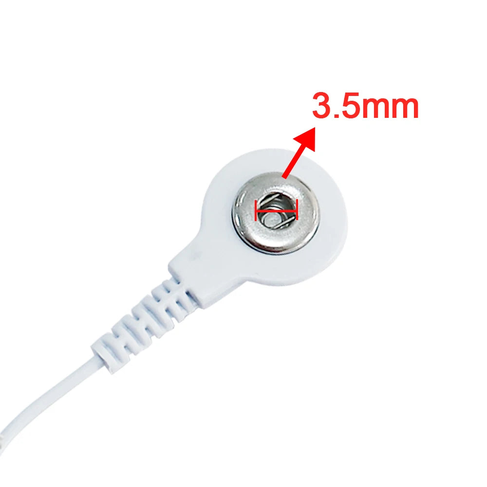 2 Way+4-Way Electrode Wire Button Cable For EMS Muscle Stimulator Electrode Pads TENS Unit Massage Machine Lead Wires Cables