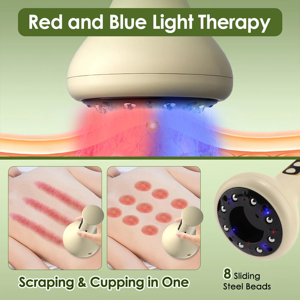 Electric Cupping Machine Scraping Device Meridian Brush Universal Home Massage Tool for Whole Body Relaxation And Stress Relief
