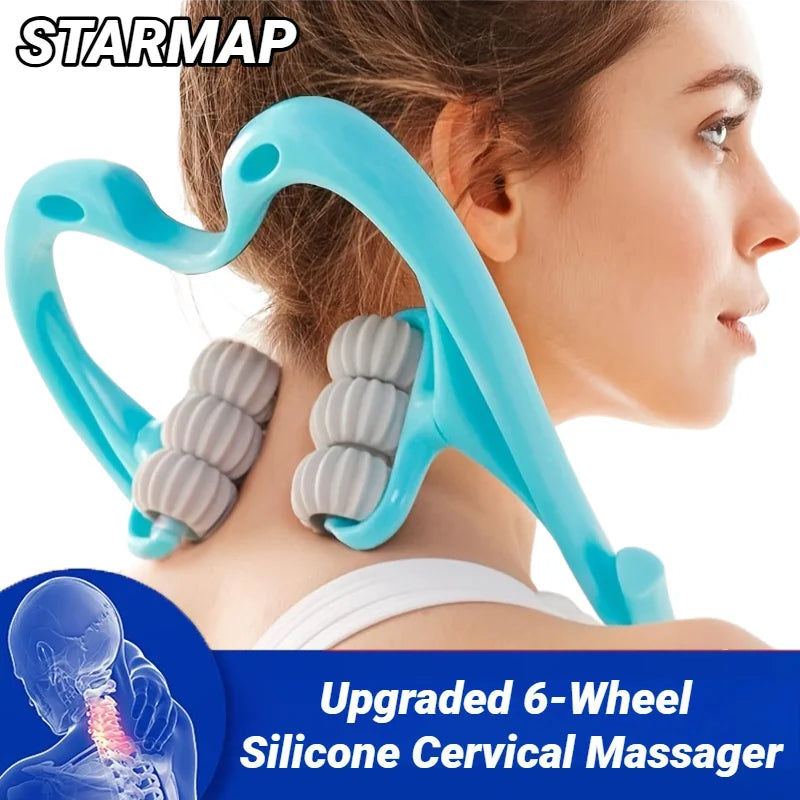 Cervical Vertebra Shoulder And Neck Massage Home Manual Massager Hand-Held Clamping Device Kneading Relaxation Artifact