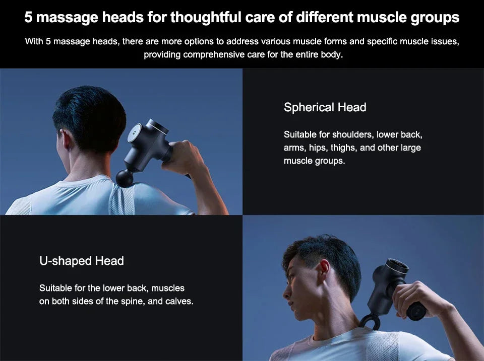 New Xiaomi Mijia Fascial Gun Pro Massage Device Muscle Relaxation 35kg Thrust Smart Dual Mode Maximum 12 Gear Force Adjustment