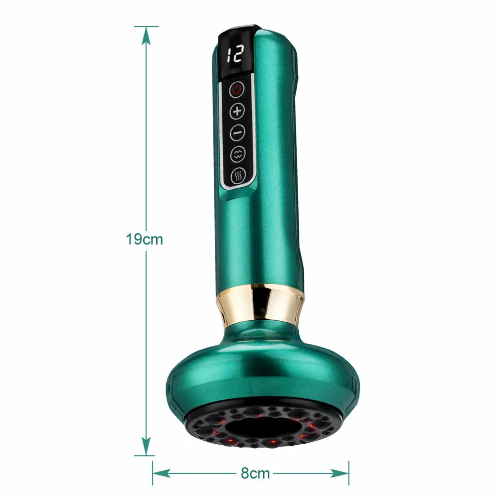 Electric Cupping Massager Vacuum Suction Cup GuaSha Anti Cellulite Health Scraping Heating Slimming Massage Acupoints Therapy