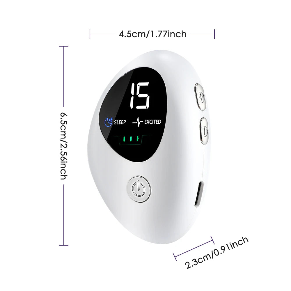 Handheld CES Sleep Aid Device Ear Clip Insomnia Anxiety Pressure Relief Health Improve Sleep Palm Pulse Massager Smart Sleeper