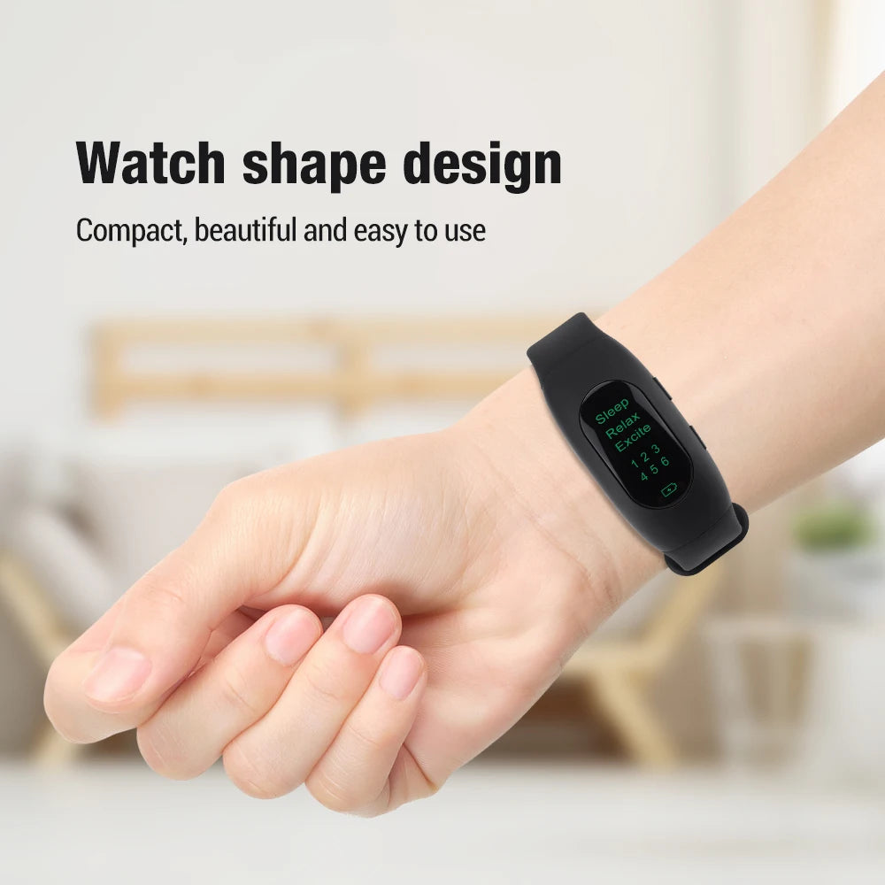 Wearable Micro-Current Sleep Aid Watch Intelligent Stress Reduction Device for Anxiety Improvement