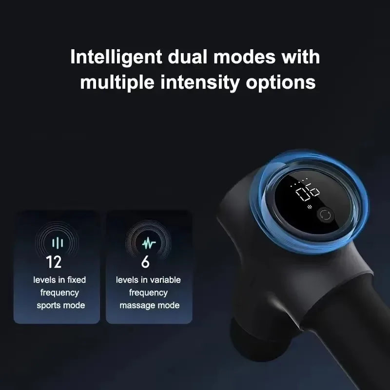 New Xiaomi Mijia Fascial Gun Pro Massage Device Muscle Relaxation 35kg Thrust Smart Dual Mode Maximum 12 Gear Force Adjustment