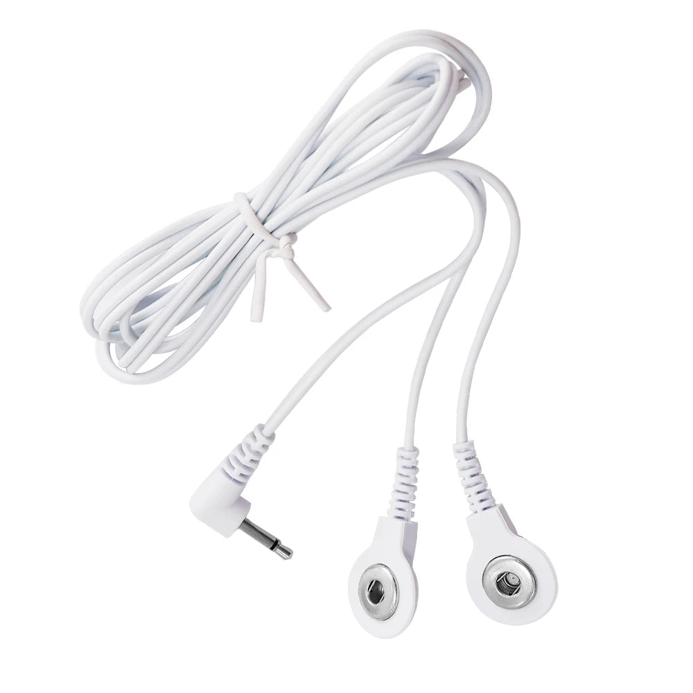 2 Way+4-Way Electrode Wire Button Cable For EMS Muscle Stimulator Electrode Pads TENS Unit Massage Machine Lead Wires Cables