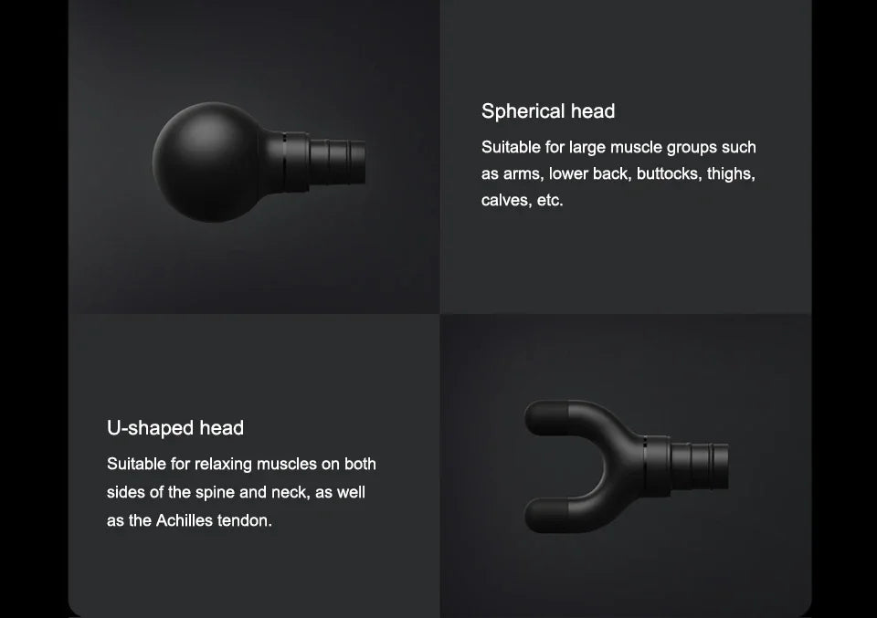 New  Mijia Fascia Gun 2 Dual Mode 3 Gear Hot Pack Mode Strong Power Intelligent Multiple Safety Protection Black