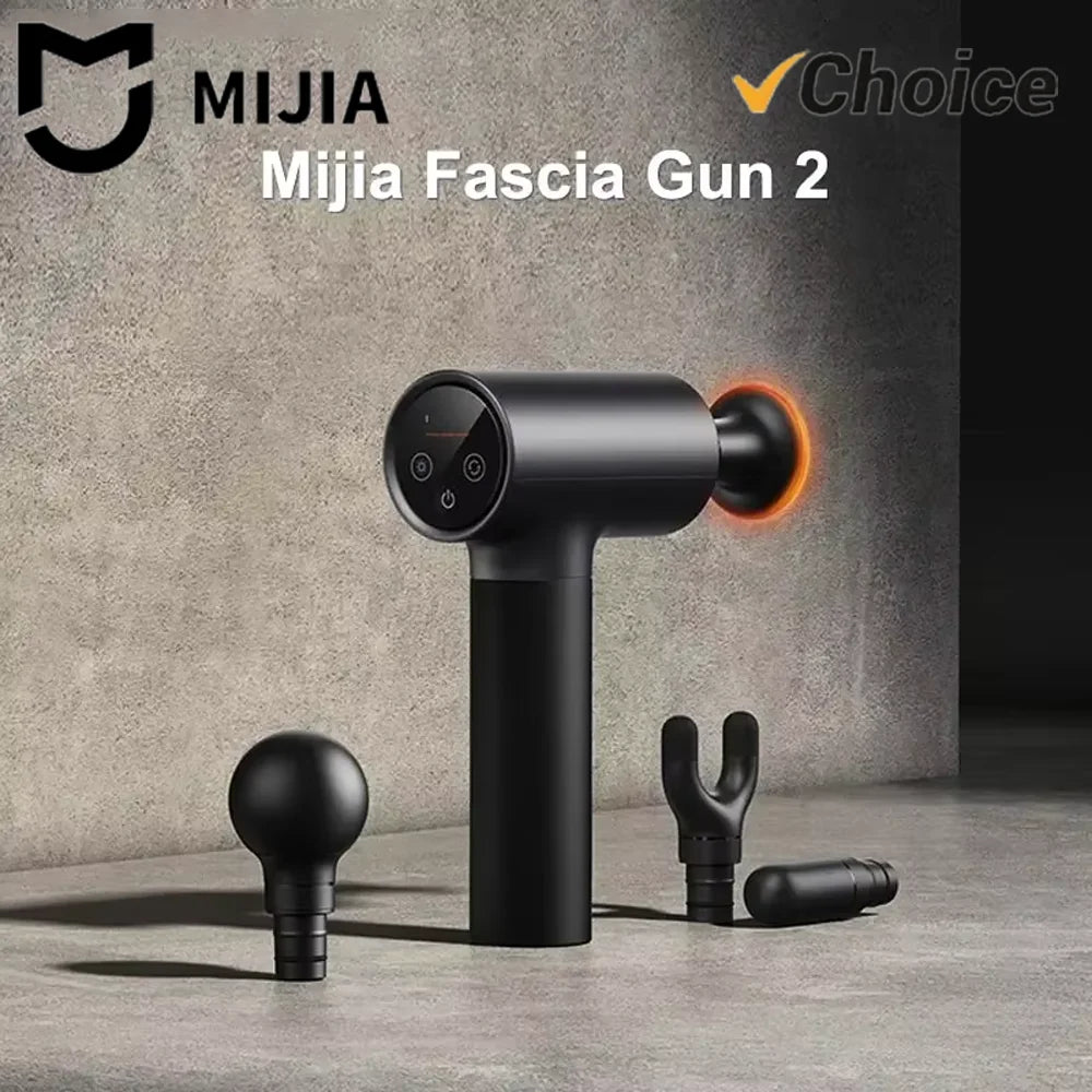 New  Mijia Fascia Gun 2 Dual Mode 3 Gear Hot Pack Mode Strong Power Intelligent Multiple Safety Protection Black