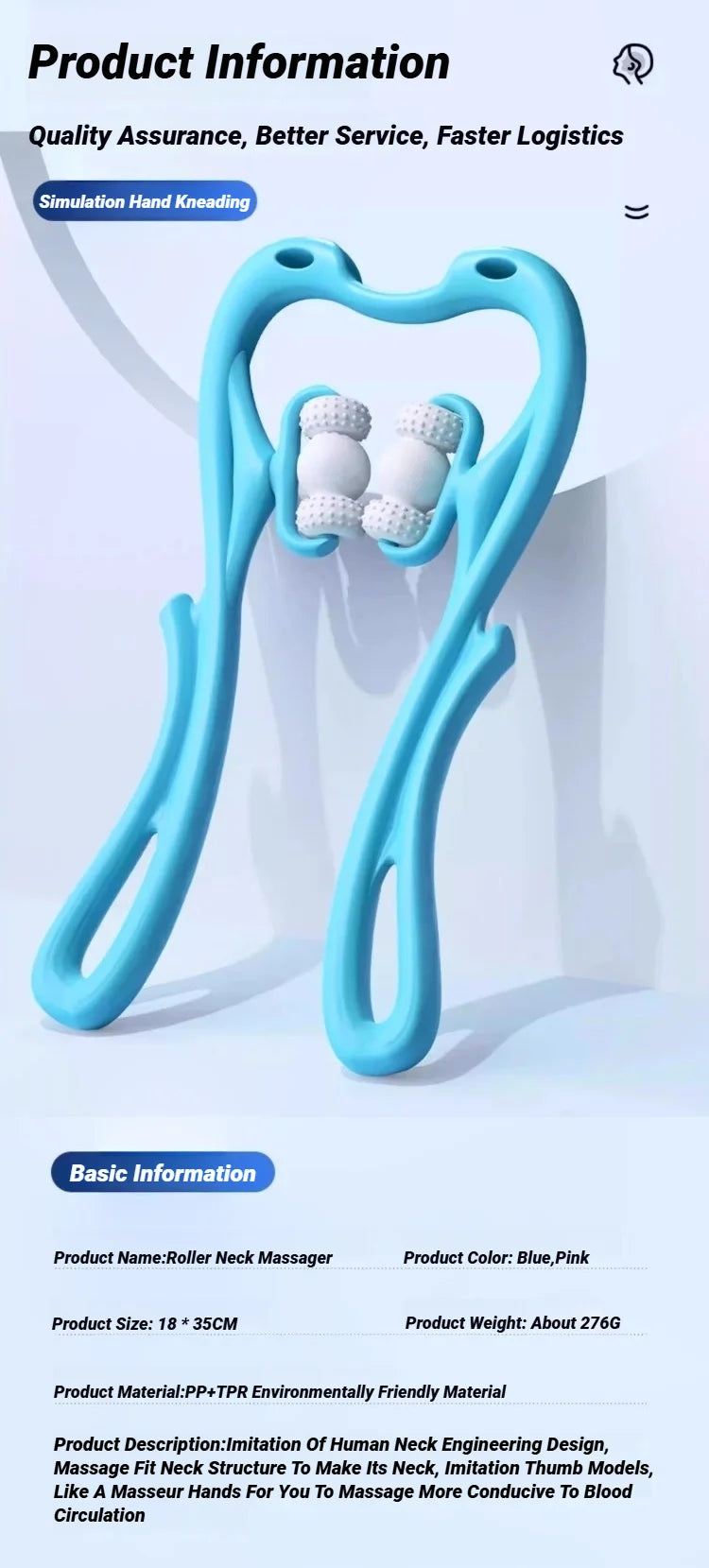 Cervical Vertebra Shoulder And Neck Massage Home Manual Massager Hand-Held Clamping Device Kneading Relaxation Artifact