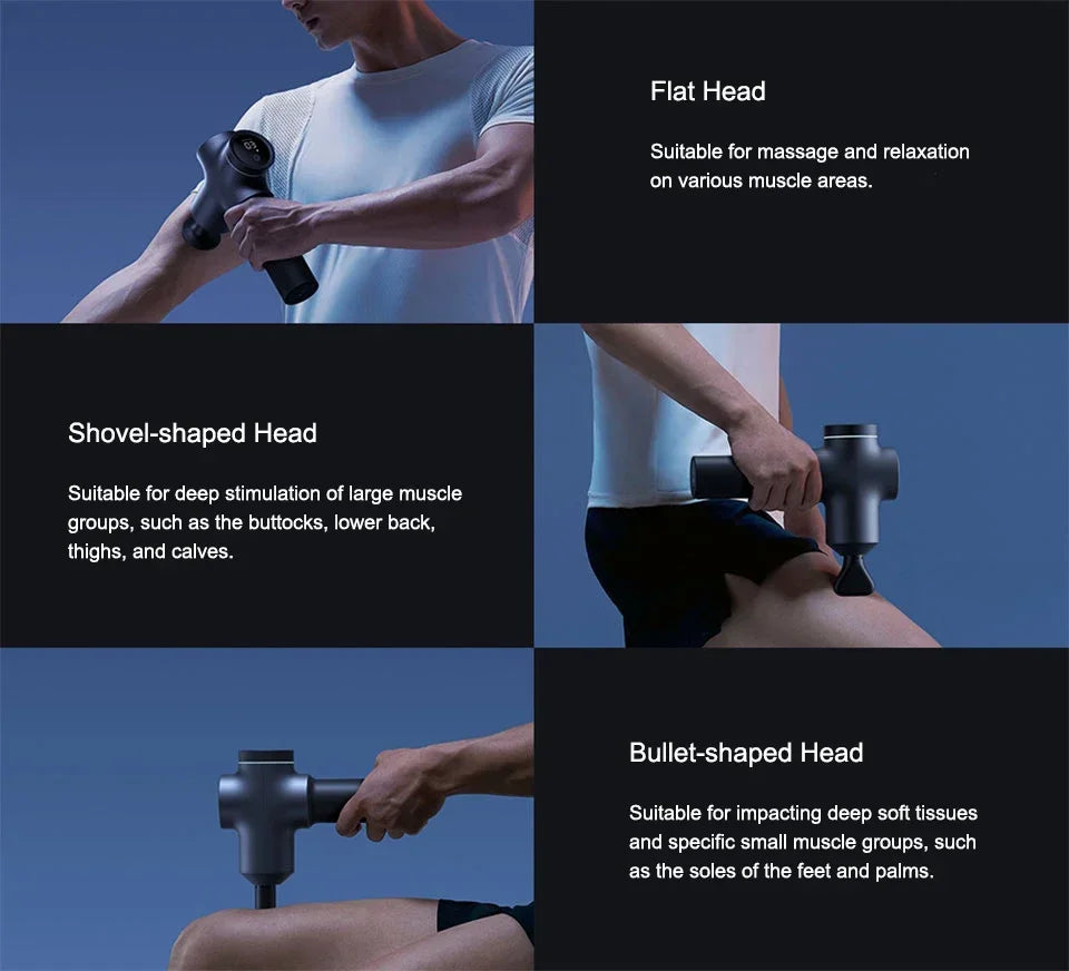 New Xiaomi Mijia Fascial Gun Pro Massage Device Muscle Relaxation 35kg Thrust Smart Dual Mode Maximum 12 Gear Force Adjustment