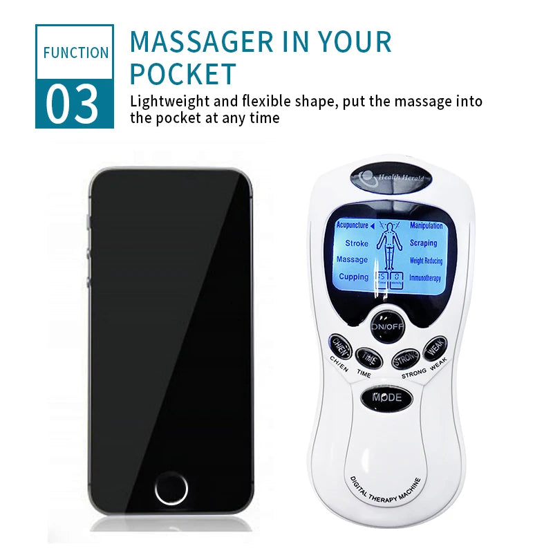 Muscle Stimulator EMS Body Massager Massage Relax Neck Back Shoulder Hand Pain Relief Tens Unit Digital Therapy Device