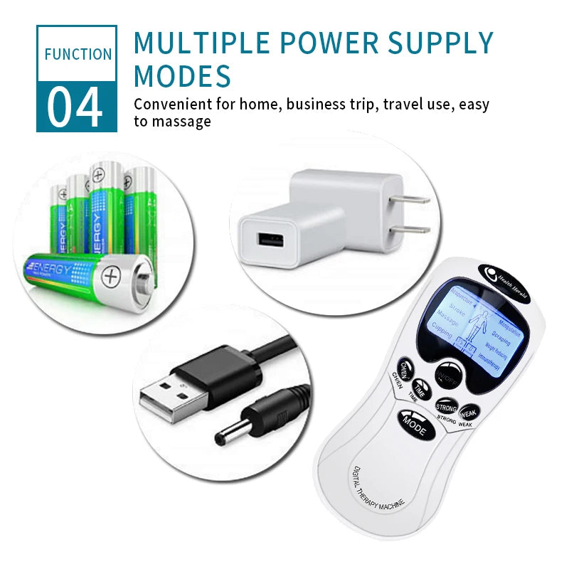 Muscle Stimulator EMS Body Massager Massage Relax Neck Back Shoulder Hand Pain Relief Tens Unit Digital Therapy Device