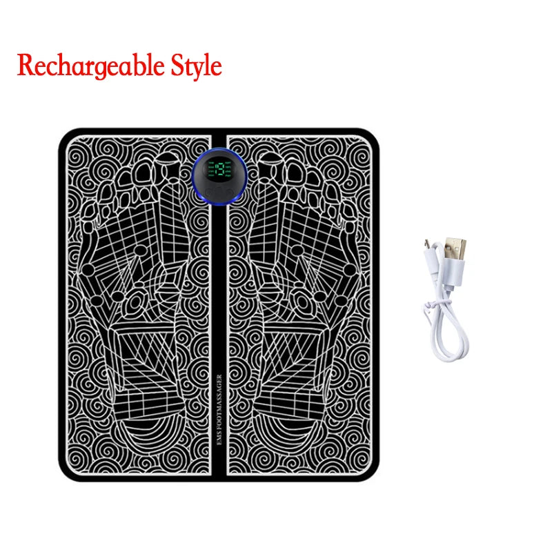 8 Modes 19 Levels Electric EMS Foot Massager Portable EMS Muscle Stimulation Massage Mat Relief Pain Relax Feet Slimming Shaping