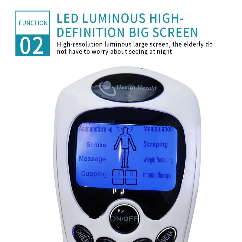 Muscle Stimulator EMS Body Massager Massage Relax Neck Back Shoulder Hand Pain Relief Tens Unit Digital Therapy Device