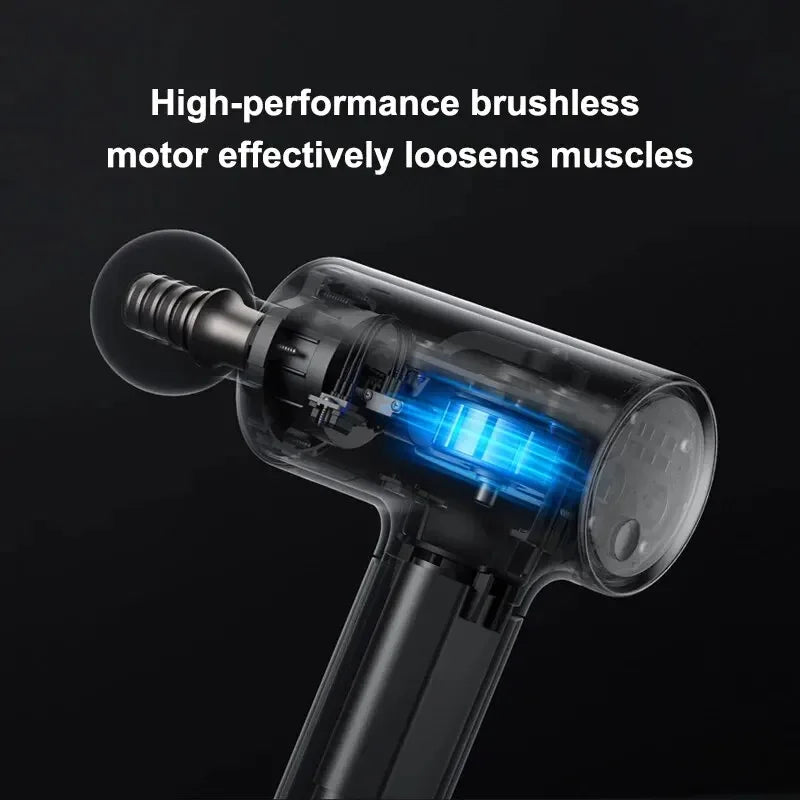 New  Mijia Fascia Gun 2 Dual Mode 3 Gear Hot Pack Mode Strong Power Intelligent Multiple Safety Protection Black