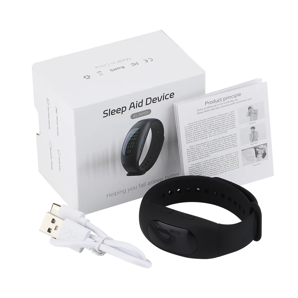 Wearable Micro-Current Sleep Aid Watch Intelligent Stress Reduction Device for Anxiety Improvement