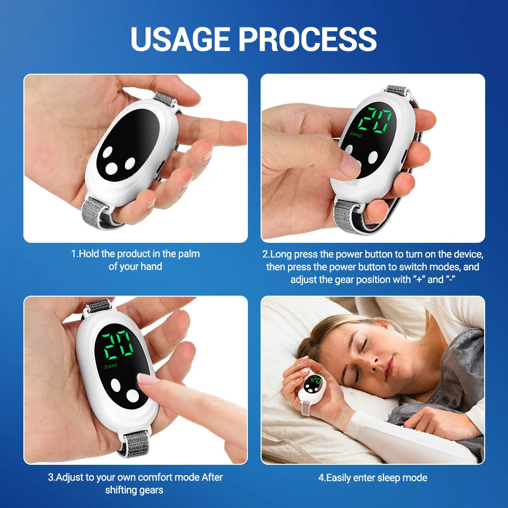 Handheld CES Sleep Aid Device Ear Clip Insomnia Anxiety Pressure Relief Health Improve Sleep Palm Pulse Massager Smart Sleeper