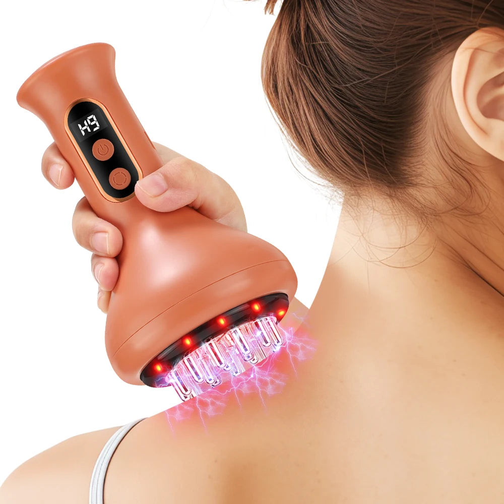 Electric Cupping Machine Scraping Device Meridian Brush Universal Home Massage Tool for Whole Body Relaxation And Stress Relief
