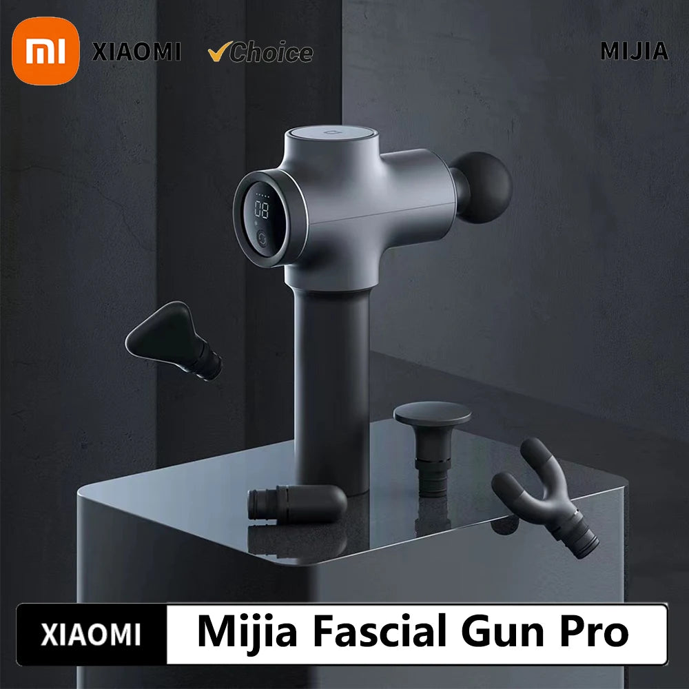 New Xiaomi Mijia Fascial Gun Pro Massage Device Muscle Relaxation 35kg Thrust Smart Dual Mode Maximum 12 Gear Force Adjustment
