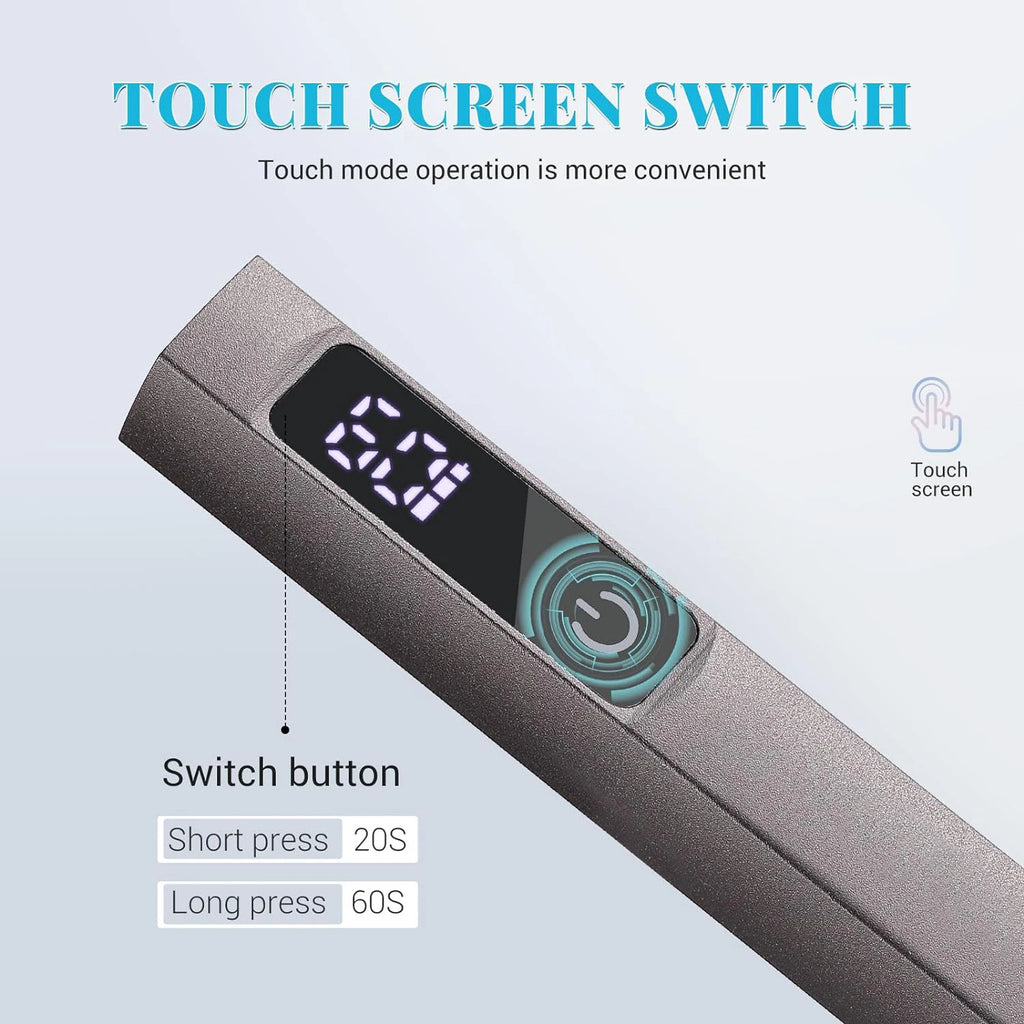 Portable Salon UV LED Nail Lamp Rechargeable Quick Dry Nail Dryer Machine For Manicure Mini Flashlight Pen With Touch Screen