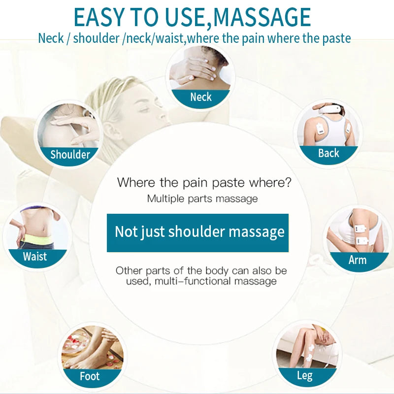 Muscle Stimulator EMS Body Massager Massage Relax Neck Back Shoulder Hand Pain Relief Tens Unit Digital Therapy Device