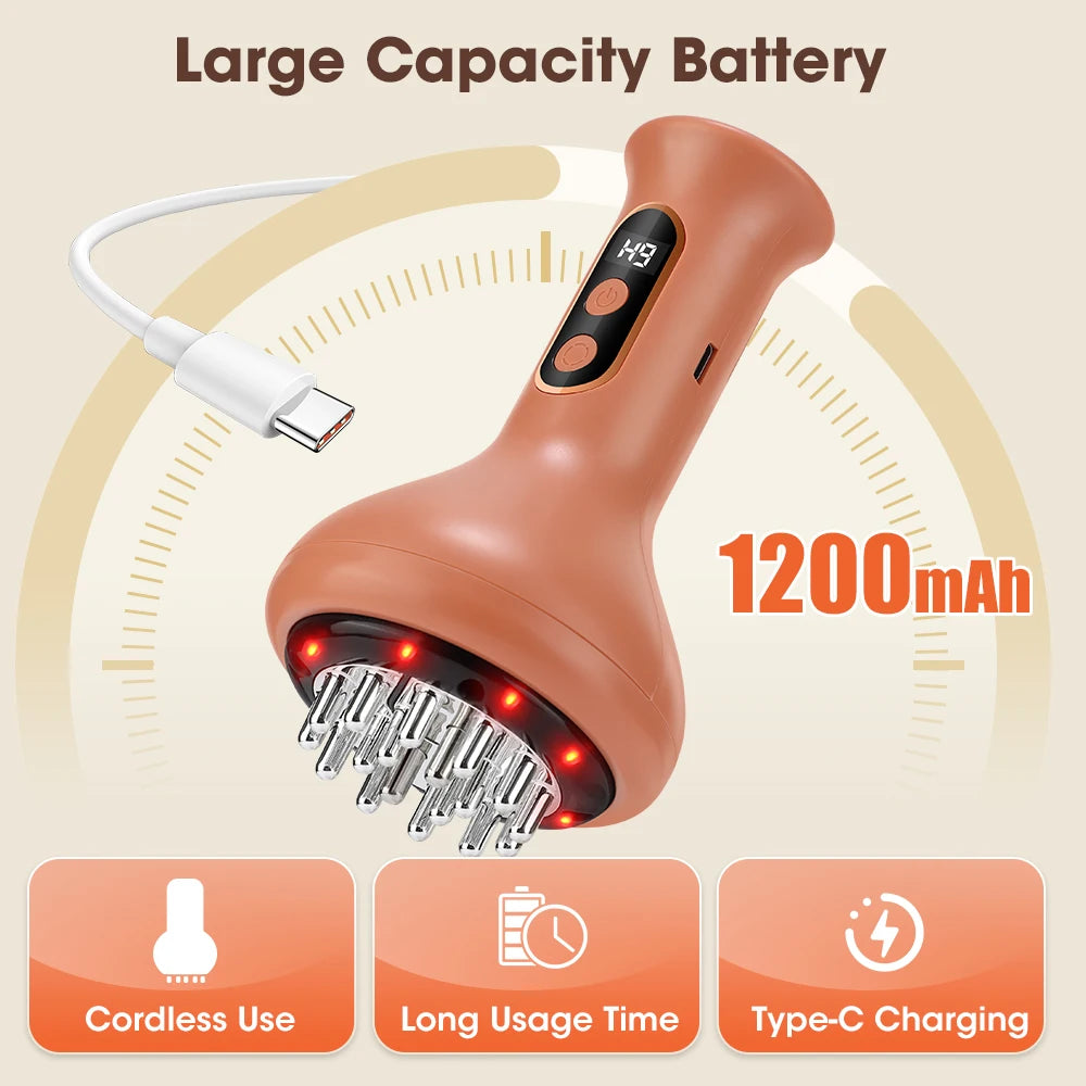 Electric Cupping Machine Scraping Device Meridian Brush Universal Home Massage Tool for Whole Body Relaxation And Stress Relief