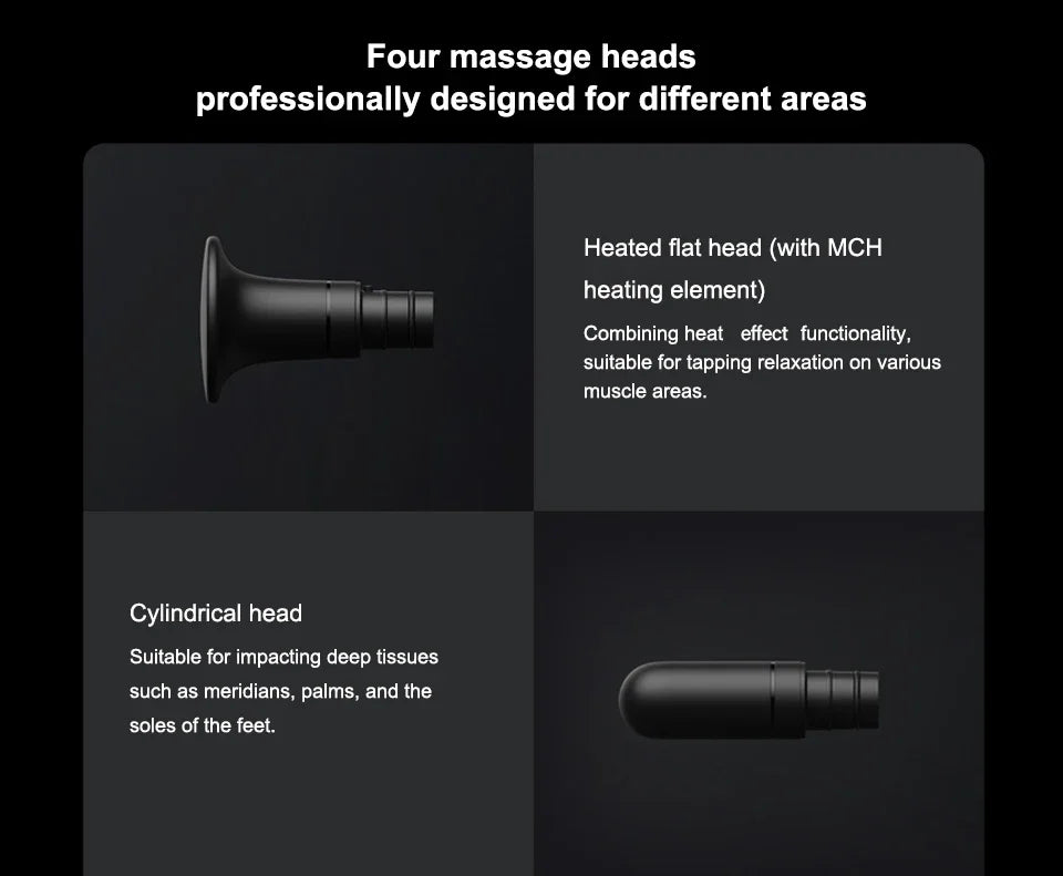 New  Mijia Fascia Gun 2 Dual Mode 3 Gear Hot Pack Mode Strong Power Intelligent Multiple Safety Protection Black