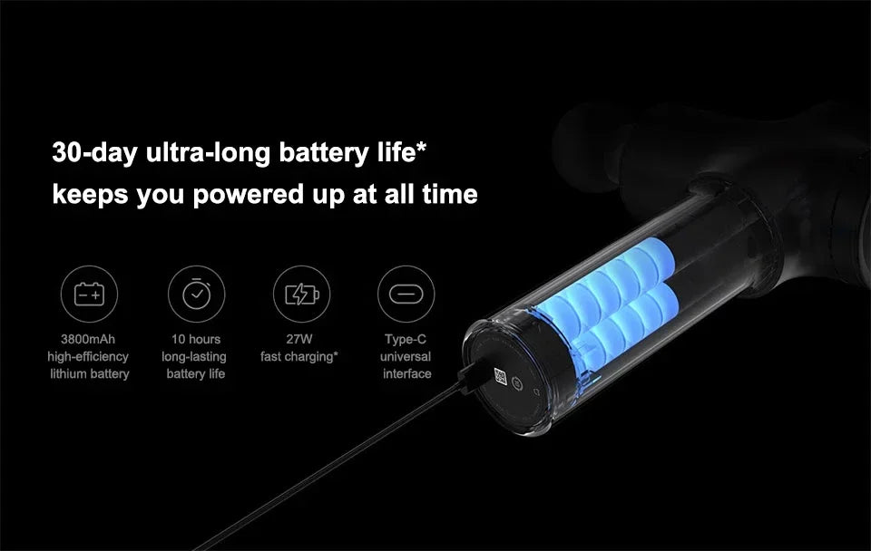 New Xiaomi Mijia Fascial Gun Pro Massage Device Muscle Relaxation 35kg Thrust Smart Dual Mode Maximum 12 Gear Force Adjustment