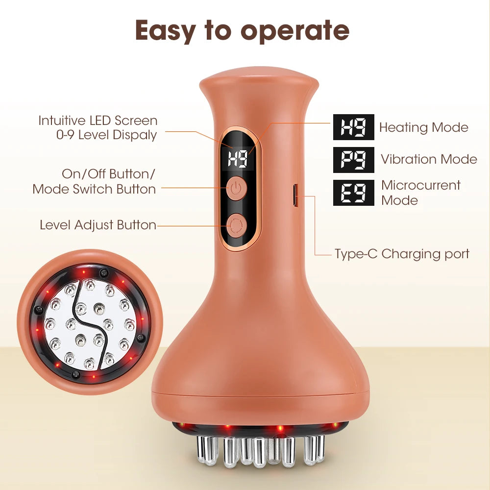 Electric Cupping Machine Scraping Device Meridian Brush Universal Home Massage Tool for Whole Body Relaxation And Stress Relief