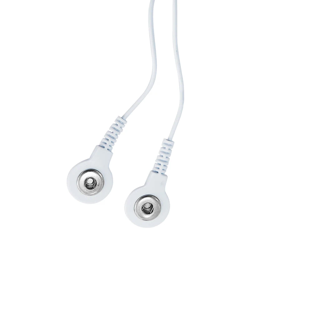 2 Way+4-Way Electrode Wire Button Cable For EMS Muscle Stimulator Electrode Pads TENS Unit Massage Machine Lead Wires Cables